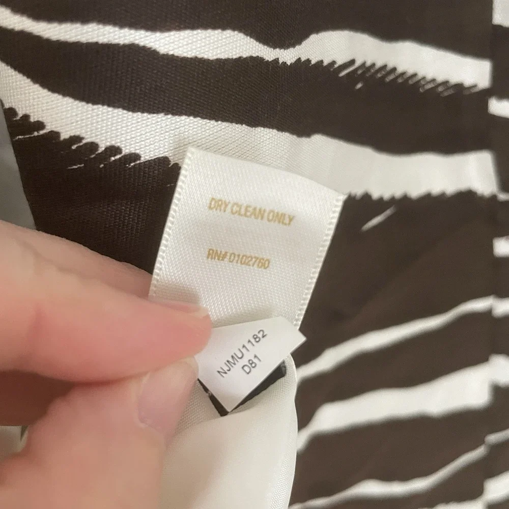 KATE SPADE New York Brown‎ Cream Print Knee Length Dress Size 8 Wedding